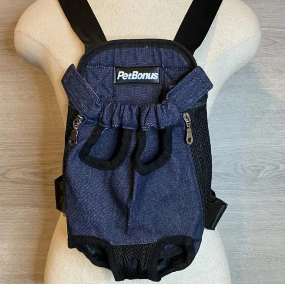 PetBonus Dog Carrier Backpack Adjustable Pet Front Carrier Legs Out SizeL